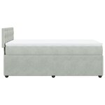 vidaXL Sommier à lattes de lit et matelas Gris clair 100x200cm Velours