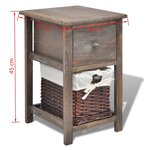 vidaXL Table de chevet Bois Marron
