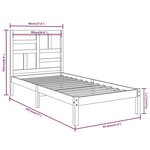 vidaXL Cadre de lit sans matelas blanc bois massif 90x190 cm