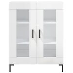 vidaXL Buffet Blanc brillant 69 5x34x90 cm Bois d'ingénierie
