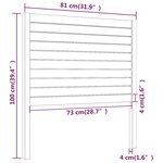 vidaXL Tête de lit 81x4x100 cm Bois massif de pin