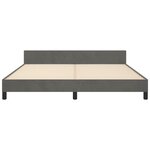 vidaXL Cadre de lit sans matelas gris foncé 160x200 cm velours