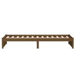 vidaXL Cadre de lit Marron miel Bois massif 90x190 cm Simple