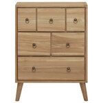 vidaXL Commode 56x30x80 cm Bois massif de teck