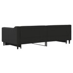 vidaXL Lit de jour avec gigogne sans matelas noir 90x200 cm