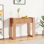 vidaXL Table console 90x35x75 cm Bois de teck solide