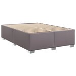 vidaXL Cadre de lit Gris 160x200 cm Similicuir