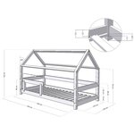 Lit cabane enfant TERY 120 x 190 Bois naturel