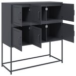vidaXL Buffet anthracite 100 5x39x107 cm acier
