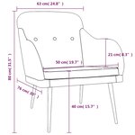 vidaXL Fauteuil Gris clair 63x76x80 cm Tissu