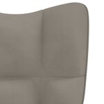 vidaXL Chaise de relaxation Gris clair Velours