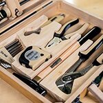 Brüder Mannesmann Ensemble d'outils 24 Pièces Étui en bambou
