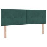 Lit à ressort avec matelas vidaXL - Vert foncé  160x200 cm  Velours