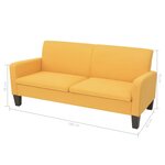 vidaXL Ensemble de canapés 2 Pièces Tissu Jaune