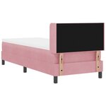 lit à ressort vidaXL avec matelas rose 80x200 cm en velours