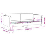 vidaXL Lit de repos sans matelas gris foncé 80x200 cm tissu