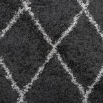 vidaXL Tapis shaggy à poils longs moderne noir et crème 80x150 cm