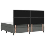 vidaXL Lit à ressorts avec matelas gris foncé 200x200 cm tissu