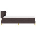 vidaXL Lit à sommier avec matelas - Marron foncé  80x200 cm  Tissu
