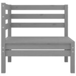 vidaXL Canapés d'angle de jardin 2 Pièces gris bois de pin massif