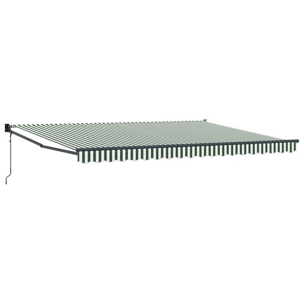 vidaXL Auvent rétractable automatique vert et blanc 450x300 cm