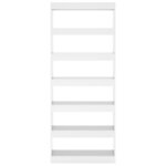 vidaXL Bibliothèque/Séparateur de pièce Blanc brillant 80x30x198 cm