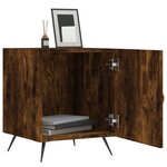 vidaXL Table de chevet chêne fumé 40x40x50 cm bois d'ingénierie