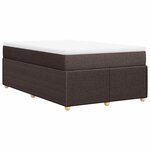 vidaXL Sommier à lattes de lit avec matelas Marron foncé 120x200 cm