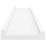 vidaXL Étagères à rebord pour cadre photo 2 Pièces Blanc 40x9x3 cm MDF