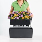 LECHUZA Jardinière Balconera Color 80 ALL-IN-ONE ardoise 15683