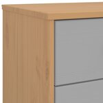 vidaXL Armoire à tiroirs OLDEN gris et marron bois de pin solide