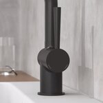 SCHÜTTE Mitigeur de lavabo CORNWALL avec poignée latérale noir mat