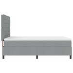 vidaXL Lit à ressorts avec matelas & LED Gris clair 160x200 cm Tissu