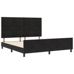 Cadre de lit en velours noir vidaXL 180x200 cm
