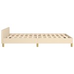 vidaXL Cadre de lit sans matelas crème 120x190 cm tissu