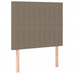 vidaXL Sommier à lattes de lit avec matelas Taupe 80x200 cm Tissu