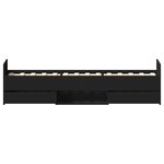 vidaXL Cadre de lit sans matelas noir 90x200 cm