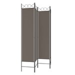 vidaXL Cloison de séparation 4 panneaux Anthracite 160x200 cm Tissu