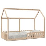vidaXL Cadre de lit d'enfants forme de maison 90x200cm bois massif pin