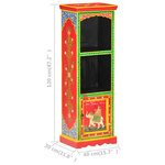 vidaXL Buffet peint à la main 40x30x120 cm Bois de manguier solide