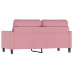 vidaXL Canapé à 2 places Rose 140 cm Velours