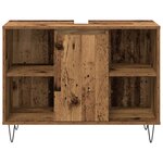 vidaXL Meubles de salle de bain 3 pièces en bois ancien et stratifié
