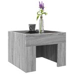 vidaXL Table basse avec LED infini sonoma gris 40x40x30 cm