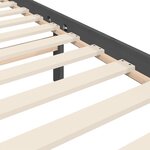 vidaXL Cadre de lit sans matelas gris 200x200 cm bois massif