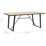 vidaXL Table de salle à manger Chêne 200x100x75 cm MDF