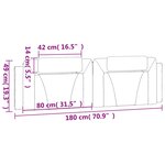vidaXL Coussin de tête de lit noir et blanc 180 cm similicuir