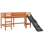 vidaXL Lit mezzanine enfants avec tour bleu 90x190 cm bois pin massif