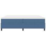 vidaXL Lit à Ressorts avec Matelas Bleu 200x200 cm Tissu en Velours Côtelé