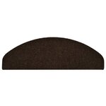 vidaXL Tapis d'escalier autocollants 15Pièces Marron 65x21x4cm Aiguilleté