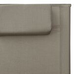vidaXL Chaises longues textilène lot de 2 taupe et gris